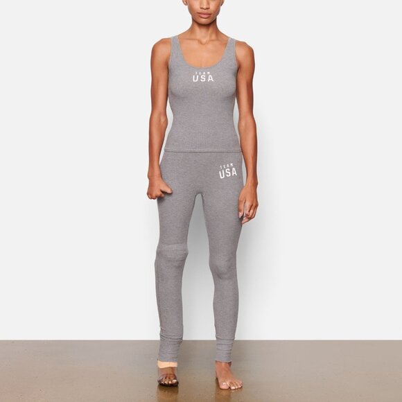 SKIMS Soft Lounge Leggings Team USA Olympic Capsule Heather Gray 2X - Picture 11 of 11